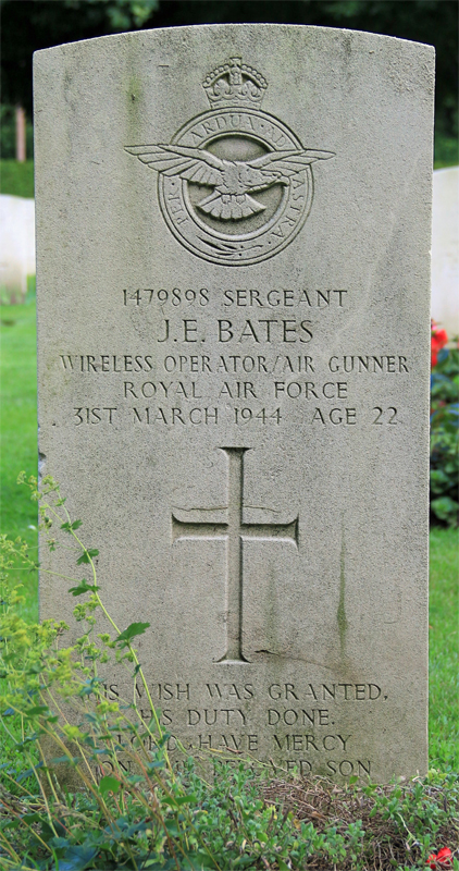 Sgt John Esprey Bates<br /><br /><br />died on active duty - 19.2.1943